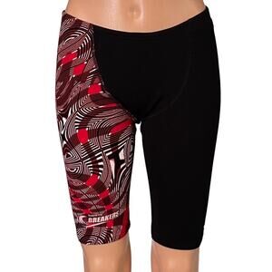 SPEEDO Red & Black Swim Trunks Drawstring Jammer Swimsuit ~ Men's Size 32